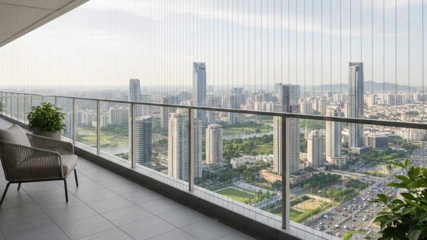 Invisible Grills Installation in Modern Apartment
